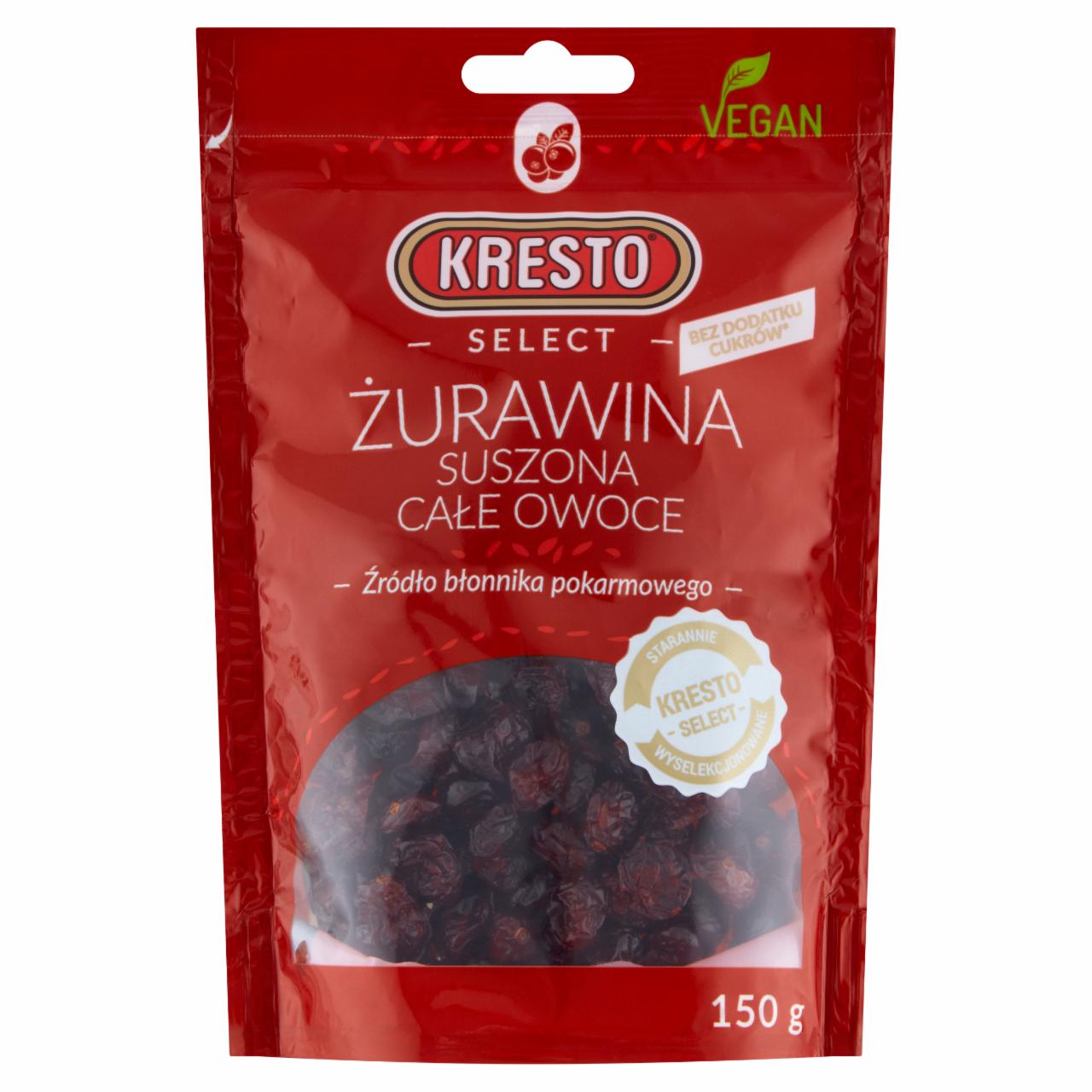 Zdjęcia - KRESTO Select Żurawina suszona całe owoce 150 g