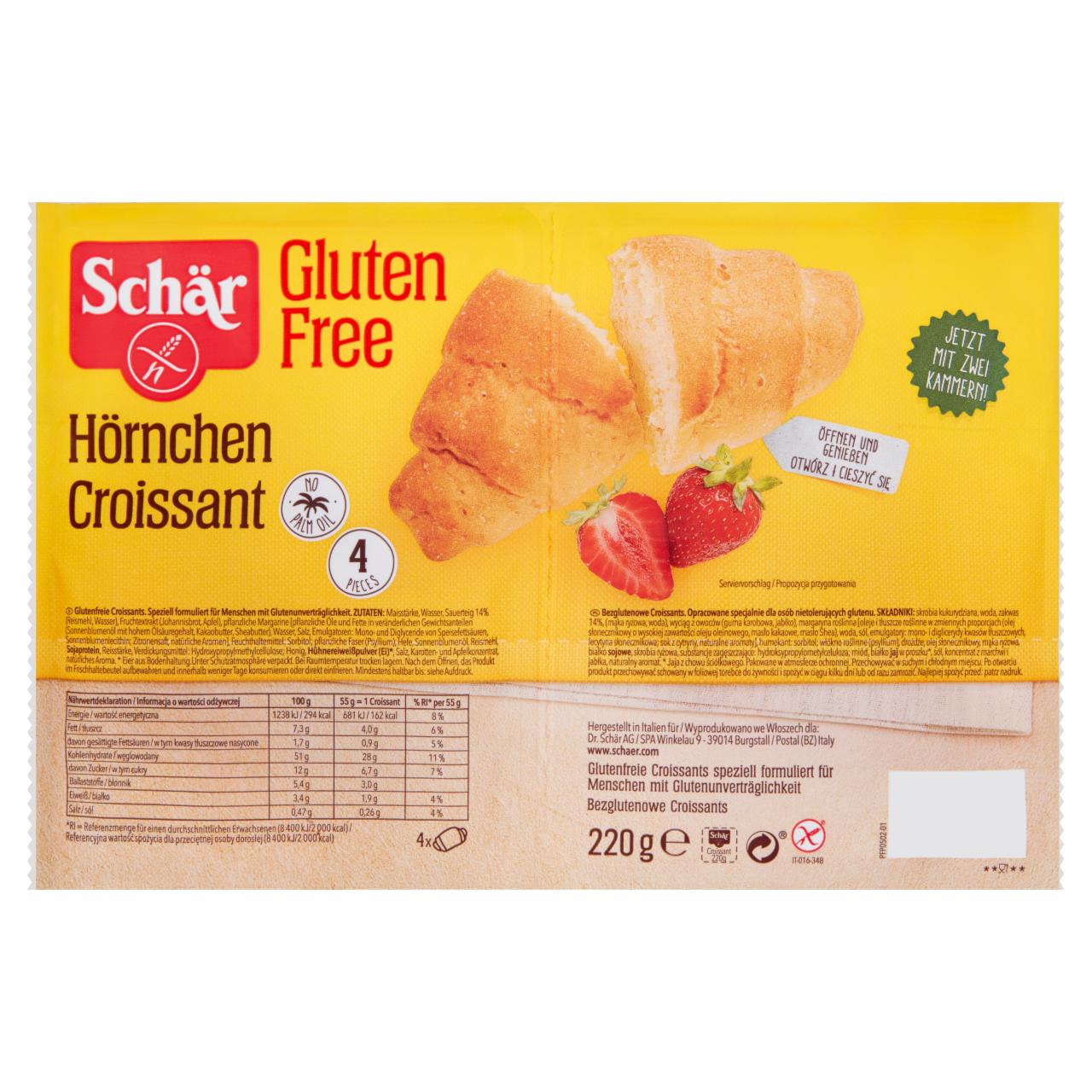 Zdjęcia - Schär Bezglutenowe Croissants 220 g (4 sztuki)