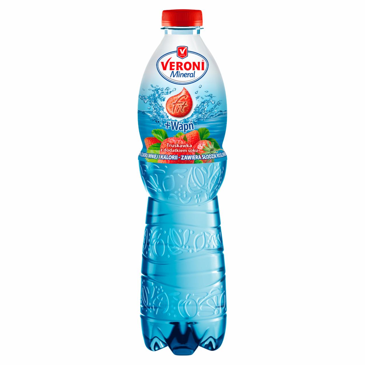 Zdjęcia - Veroni Mineral Fit Truskawka z dodatkiem soku Napój niegazowany 1,5 l