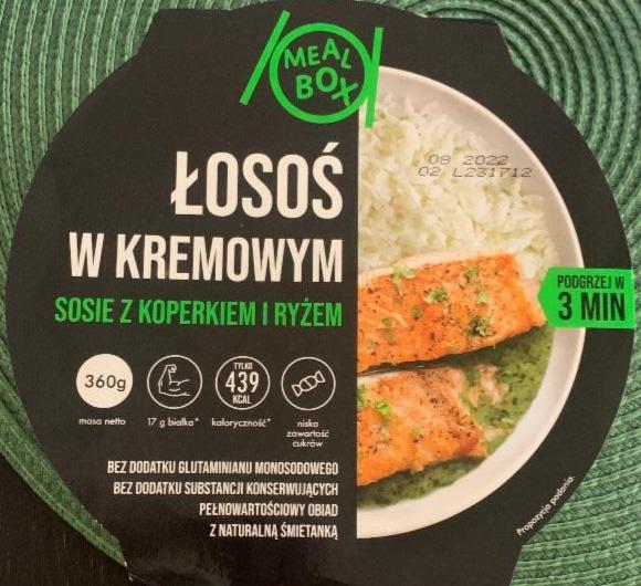 Zdjęcia - Łosoś w kremowym sosie z koperkiem i ryżem Meal Box