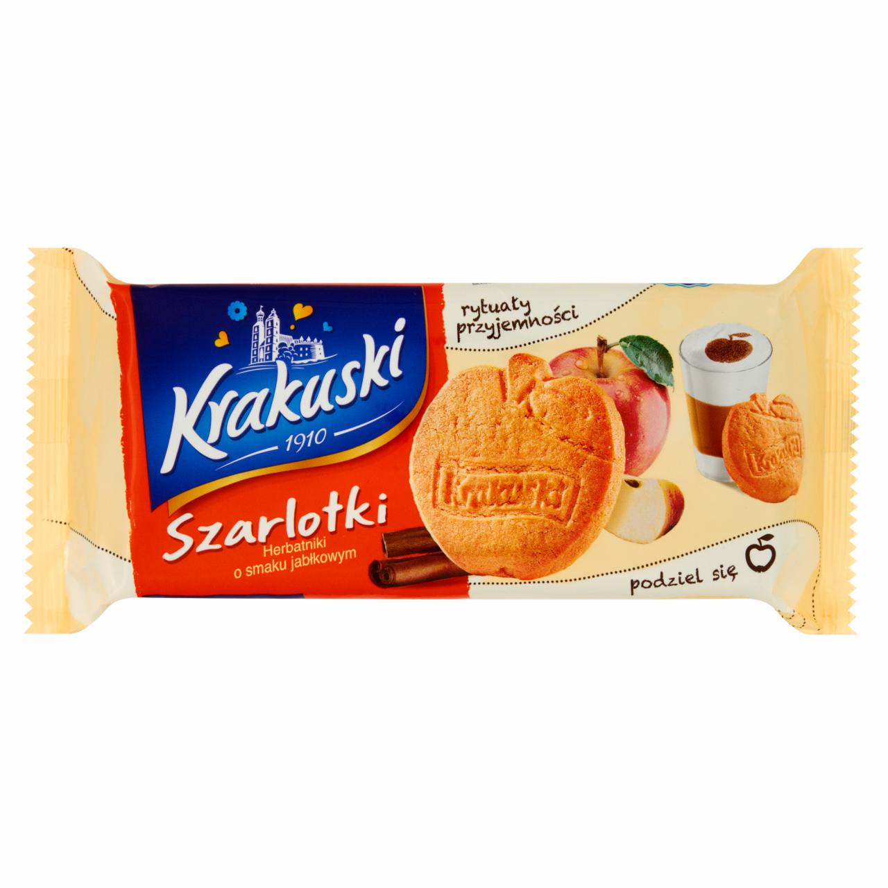 Zdjęcia - Krakuski Szarlotki Herbatniki o smaku jabłkowym 134 g