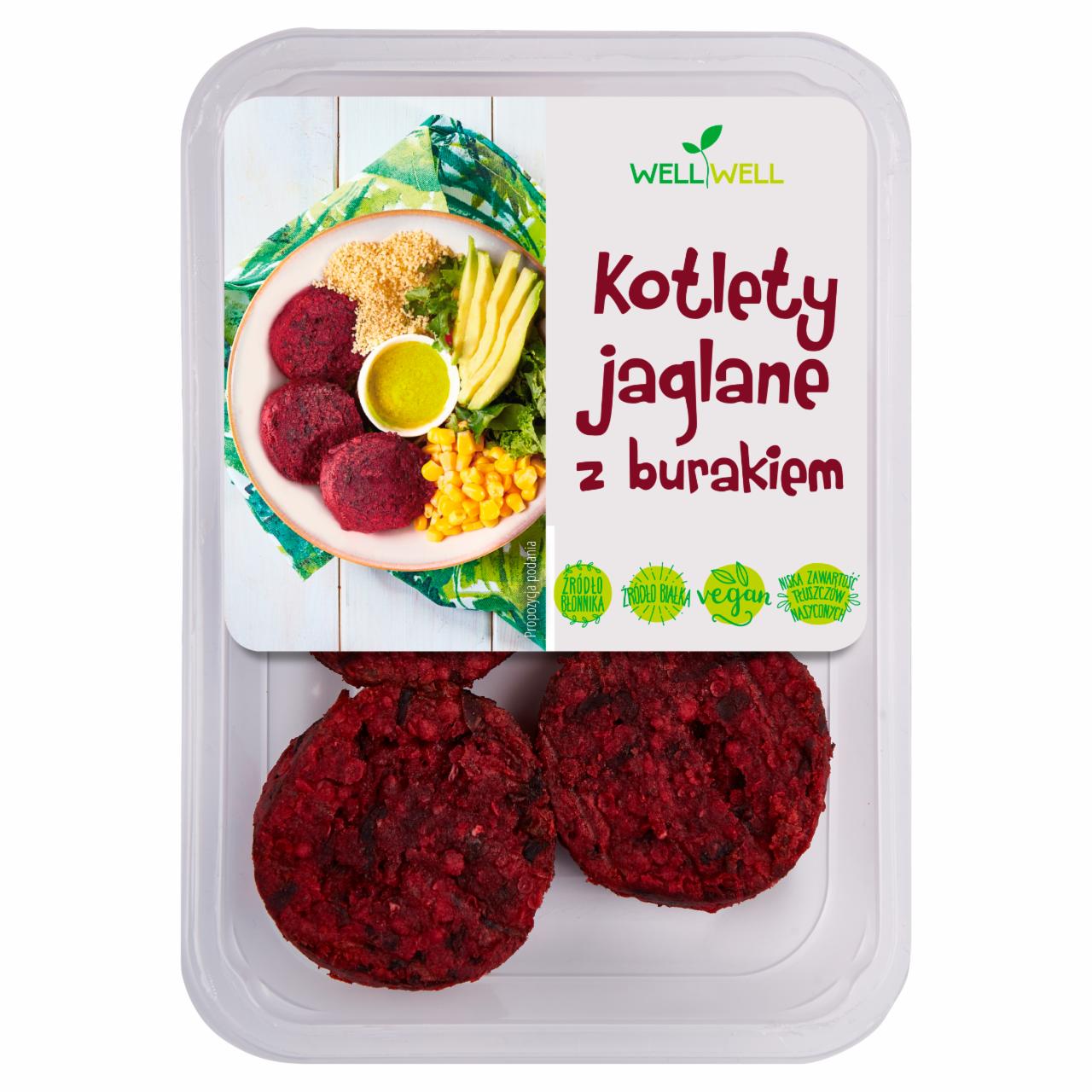 Zdjęcia - Well Well Kotlety jaglane z burakiem 190 g