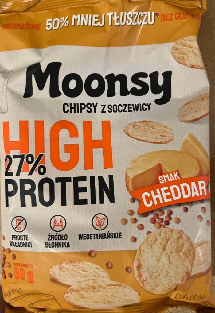 Zdjęcia - Chipsy z soczewicy smak cheddar Moonsy