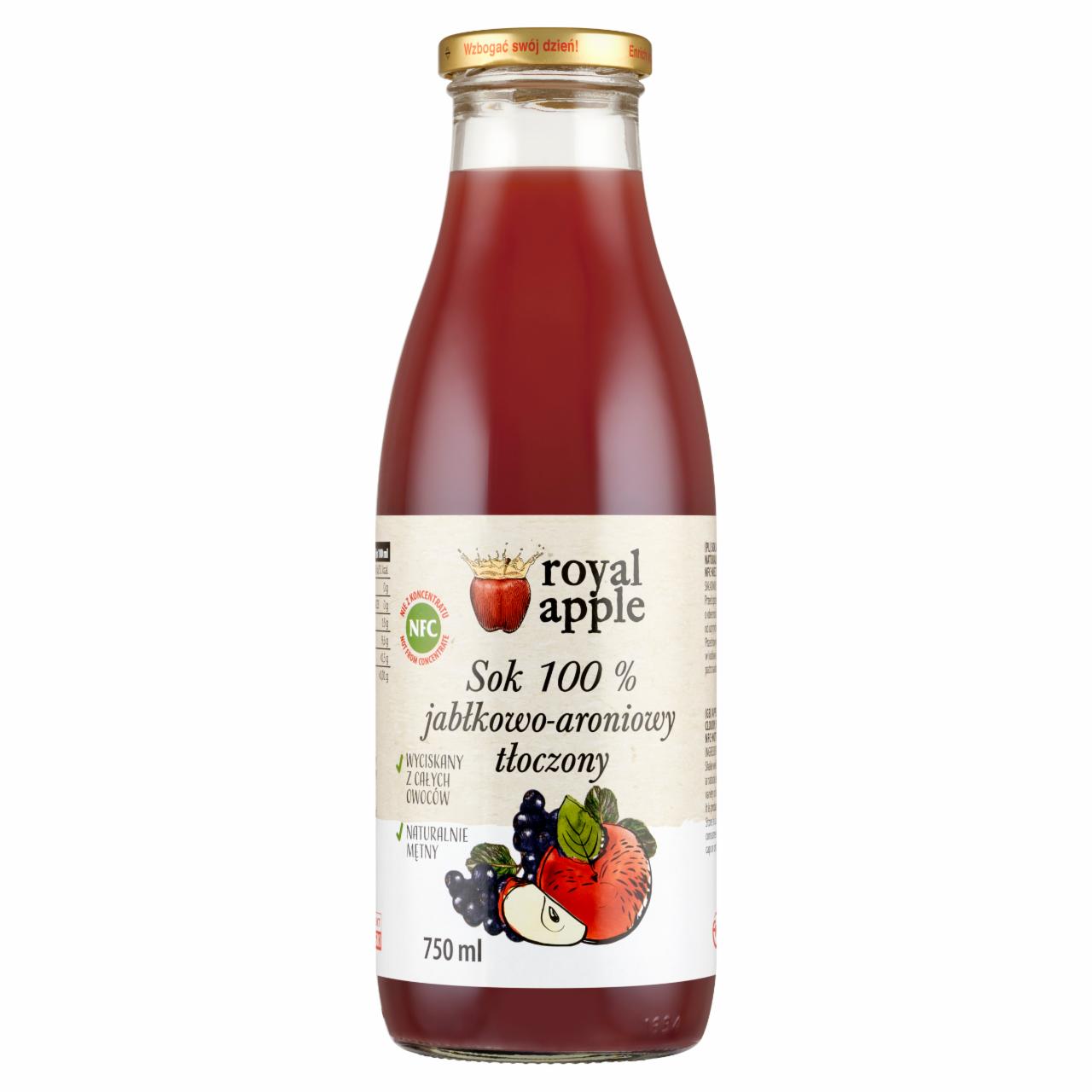 Zdjęcia - Royal apple Sok 100 % jabłkowo-aroniowy tłoczony 750 ml