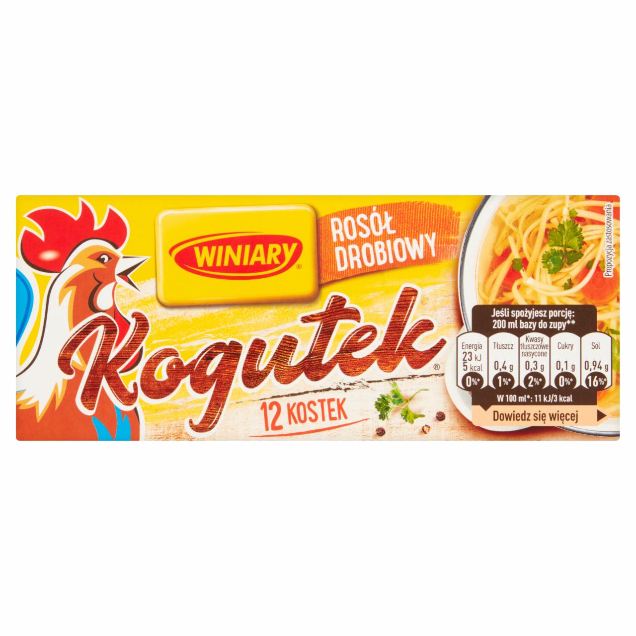 Zdjęcia - Winiary Kogutek Rosół drobiowy 108 g (12 sztuk)