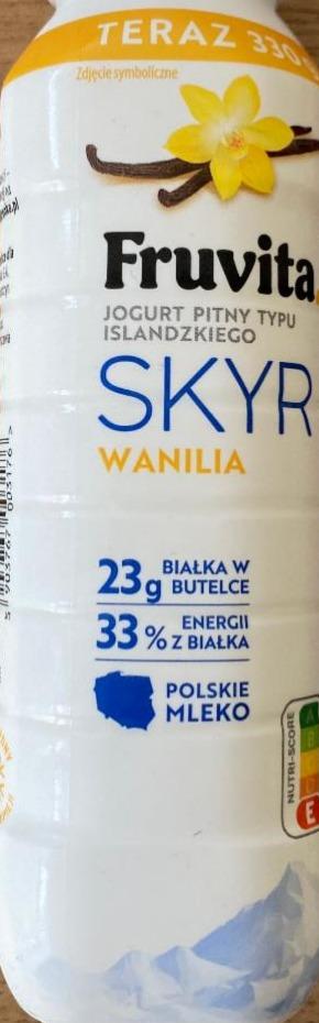 Zdjęcia - Skyr wanilia jogurt pitny typu islandzkiego Fruvita