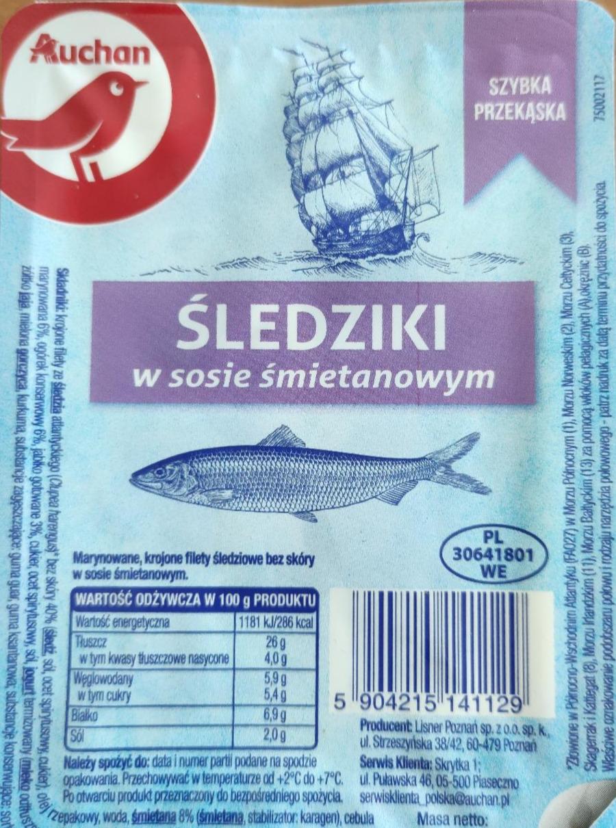 Zdjęcia - Auchan śledziki w sosie śmietanowym