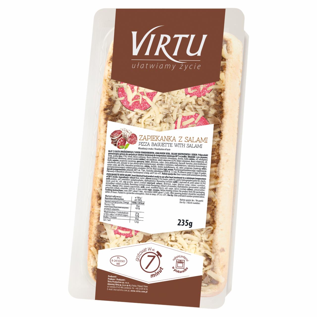 Zdjęcia - Virtu Zapiekanka z salami 235 g