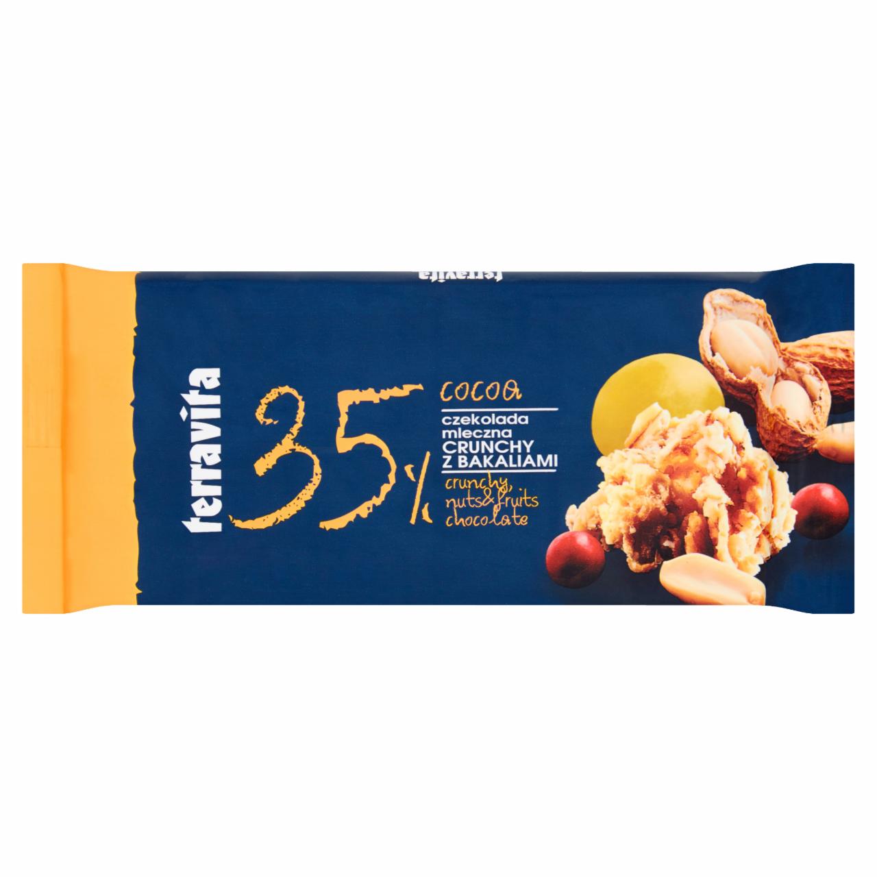 Zdjęcia - Terravita Czekolada mleczna crunchy z bakaliami 90 g