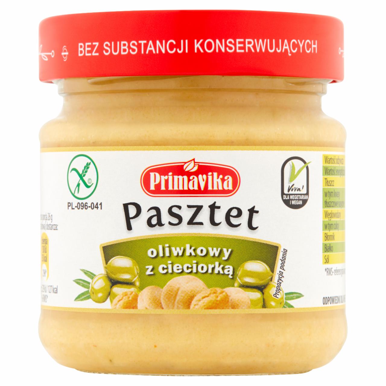 Zdjęcia - Primavika Pasztet oliwkowy z cieciorką 160 g