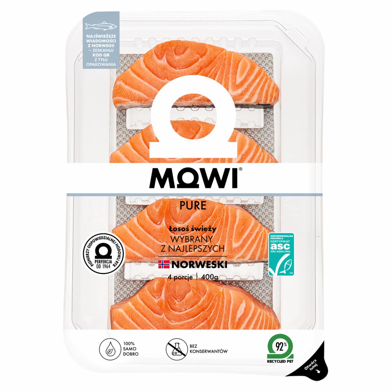 Zdjęcia - Mowi Pure Łosoś świeży 400 g (4 sztuki)