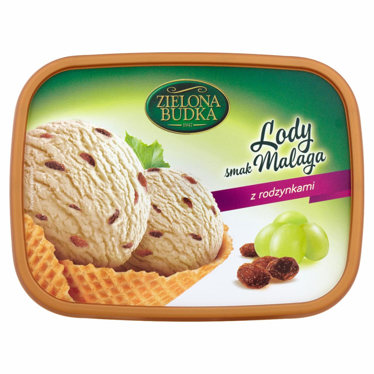 Zdjęcia - Zielona Budka Lody smak malaga z rodzynkami 1000 ml