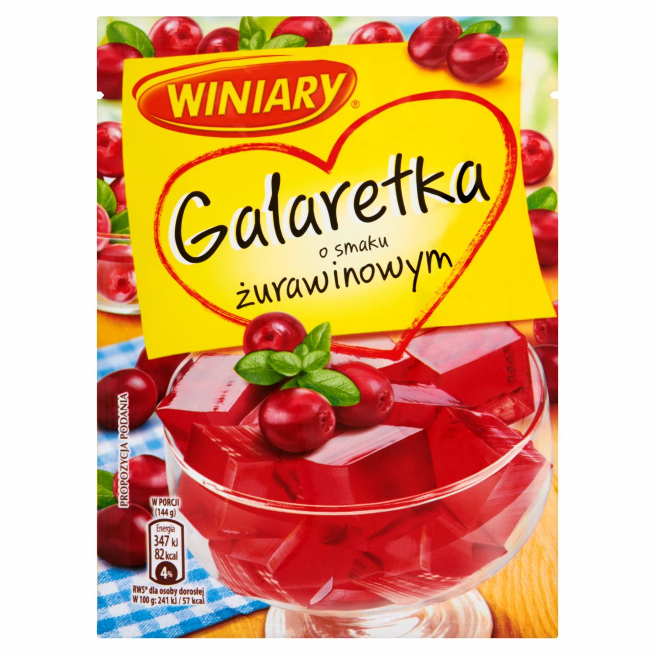 Zdjęcia - Winiary Galaretka o smaku żurawinowym 75 g