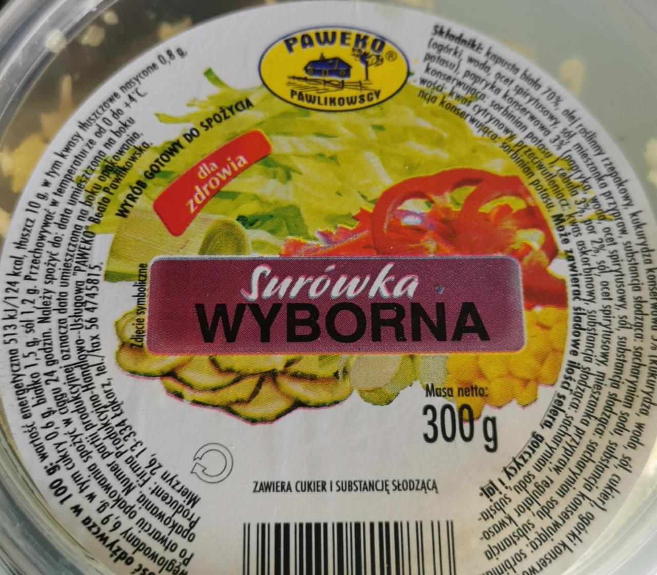 Zdjęcia - Surówka wyborna Paweko