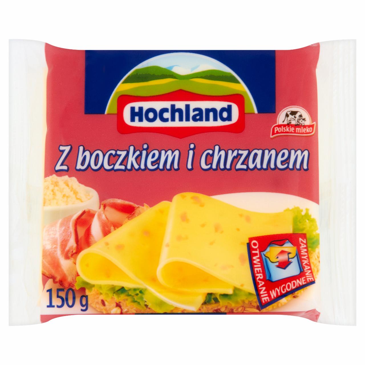 Zdjęcia - Hochland Z boczkiem i chrzanem Ser topiony w plasterkach 150 g