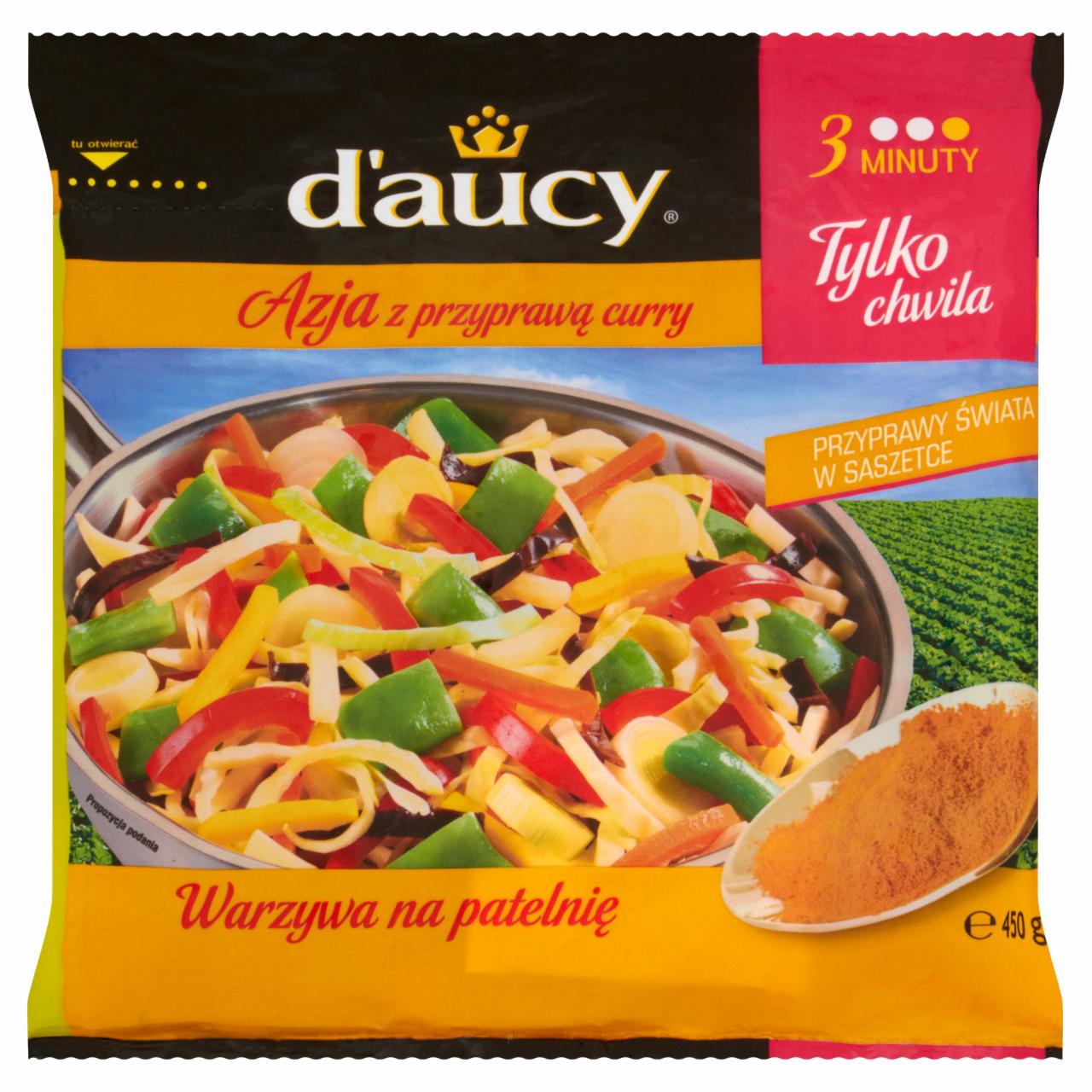 Zdjęcia - d'aucy 3 Minuty Tylko chwila Warzywa na patelnię Azja z przyprawą curry 450 g