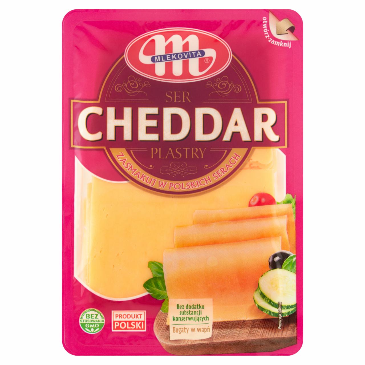 Zdjęcia - Mlekovita Ser Cheddar plastry 450 g