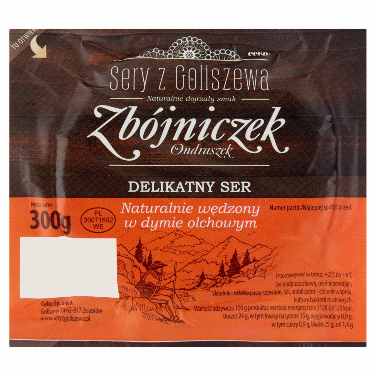 Zdjęcia - Sery z Goliszewa Zbójniczek Ondraszek Delikatny ser wędzony w dymie olchowym 300 g