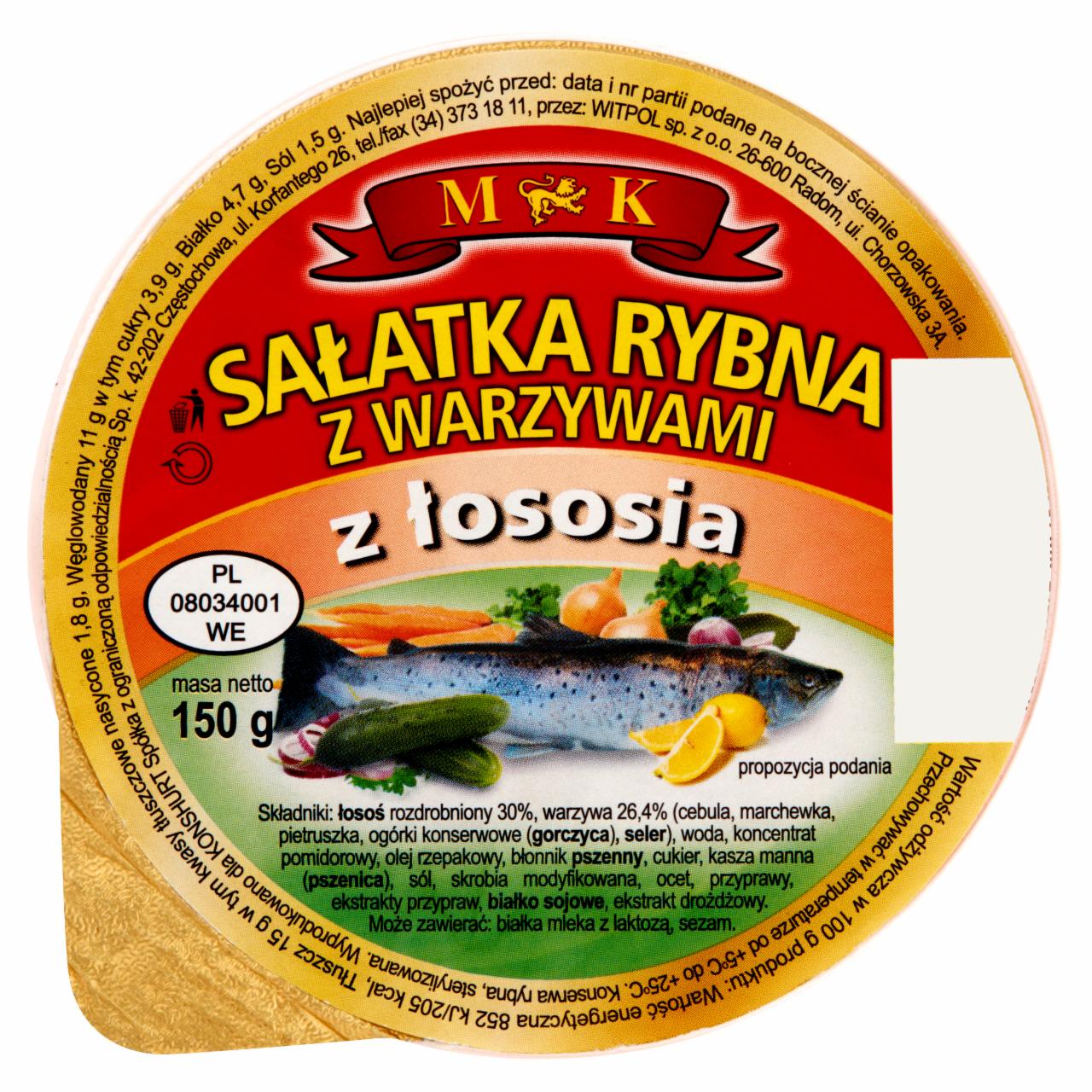 Zdjęcia - MK Sałatka rybna z warzywami z łososia 150 g