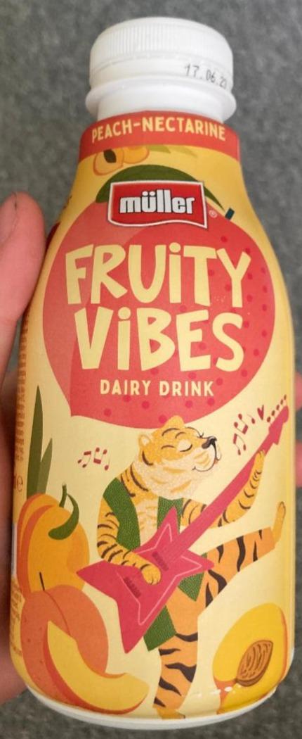 Zdjęcia - Fruity Vibes Dairy Drink Peach Nectarine Müller