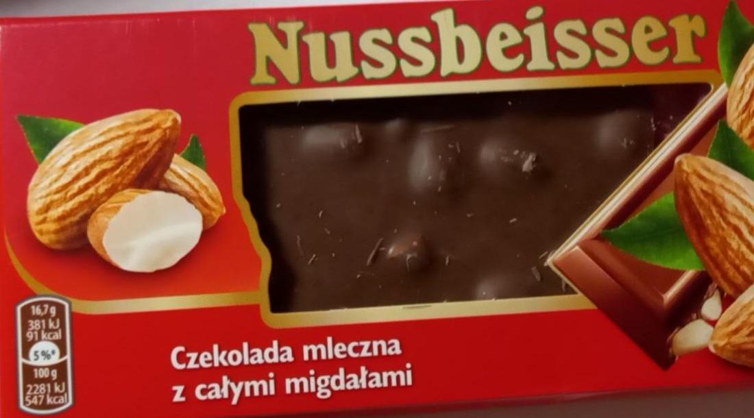 Zdjęcia - Czekolada mleczna z całymi migdałami Nussbeisser