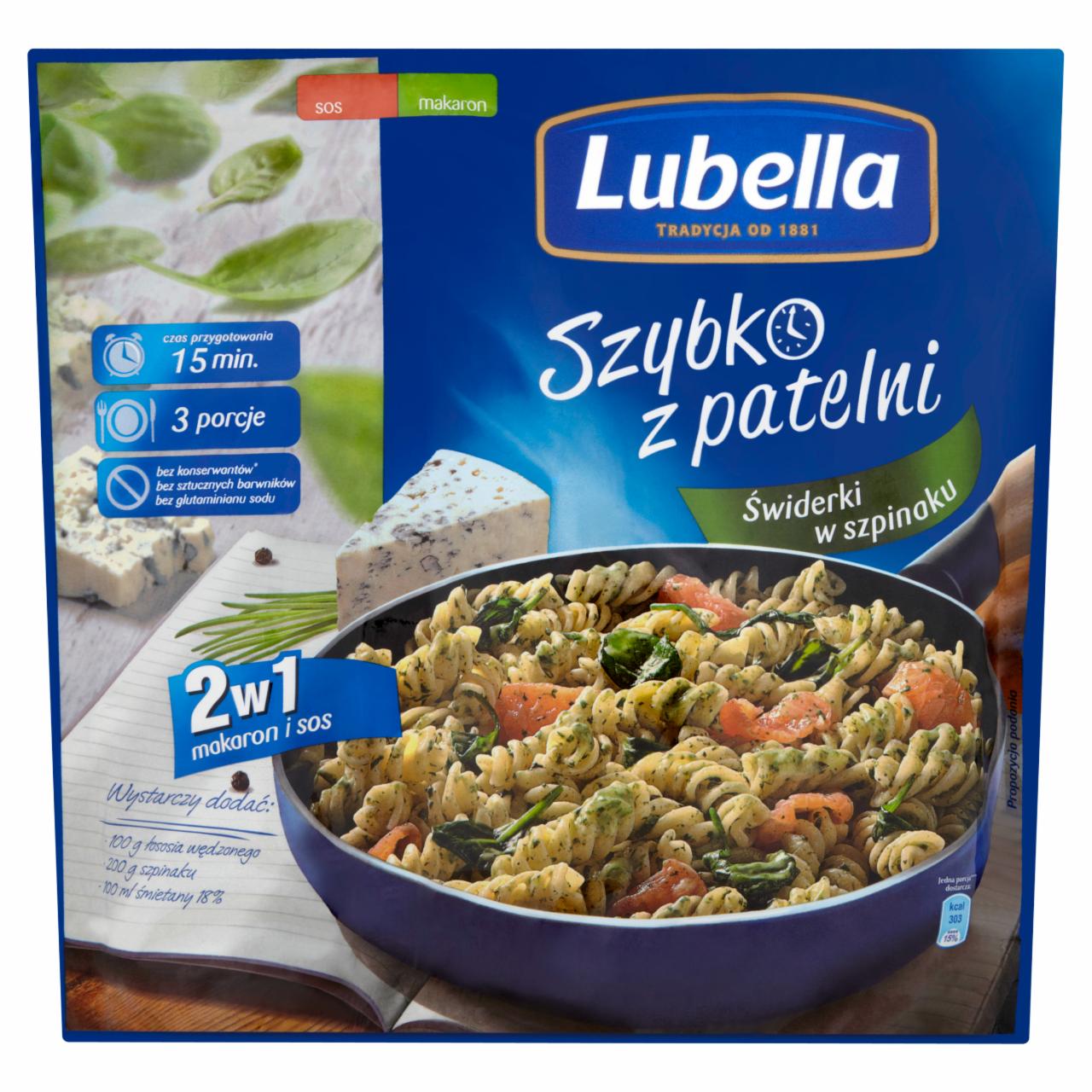 Zdjęcia - Lubella Szybko z patelni Świderki w szpinaku 184 g