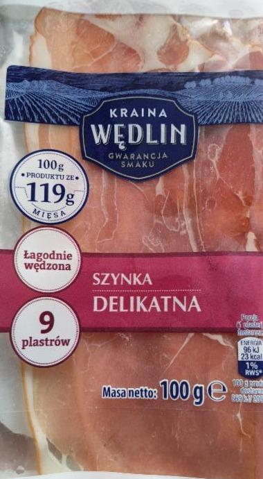 Zdjęcia - szynka delikatna łagodnie wędzona kraina wędlin