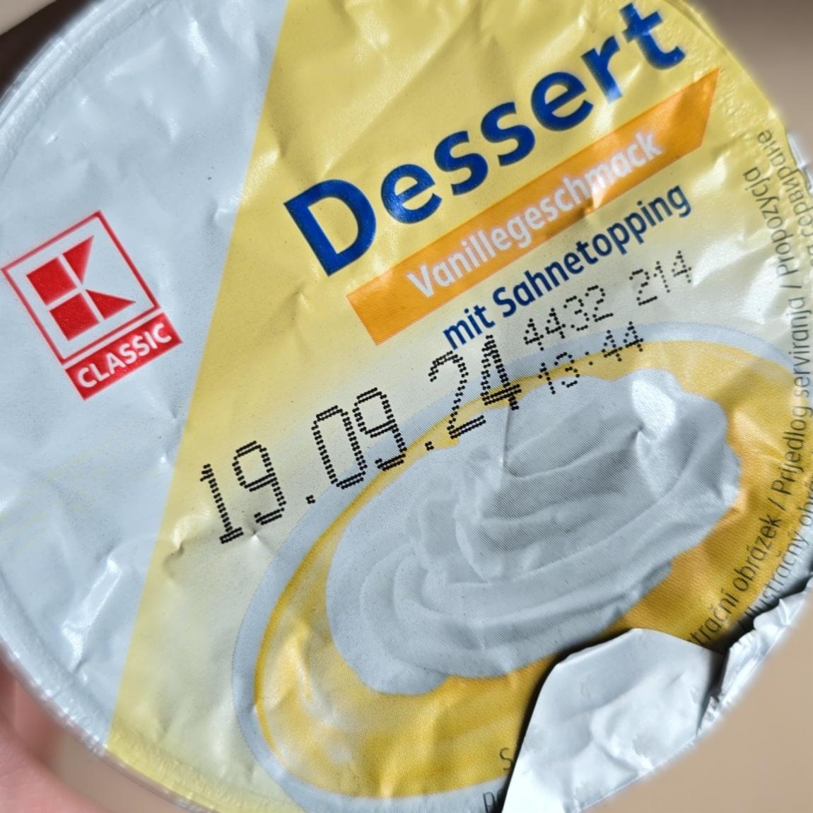 Zdjęcia - Dessert vanillegeschmack mit sahnetopping K-Classic