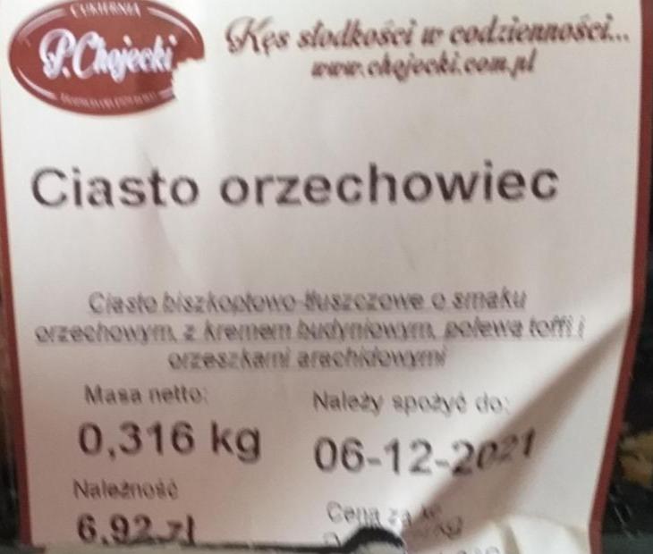 Zdjęcia - Ciasto orzechowiec P.Chojecki