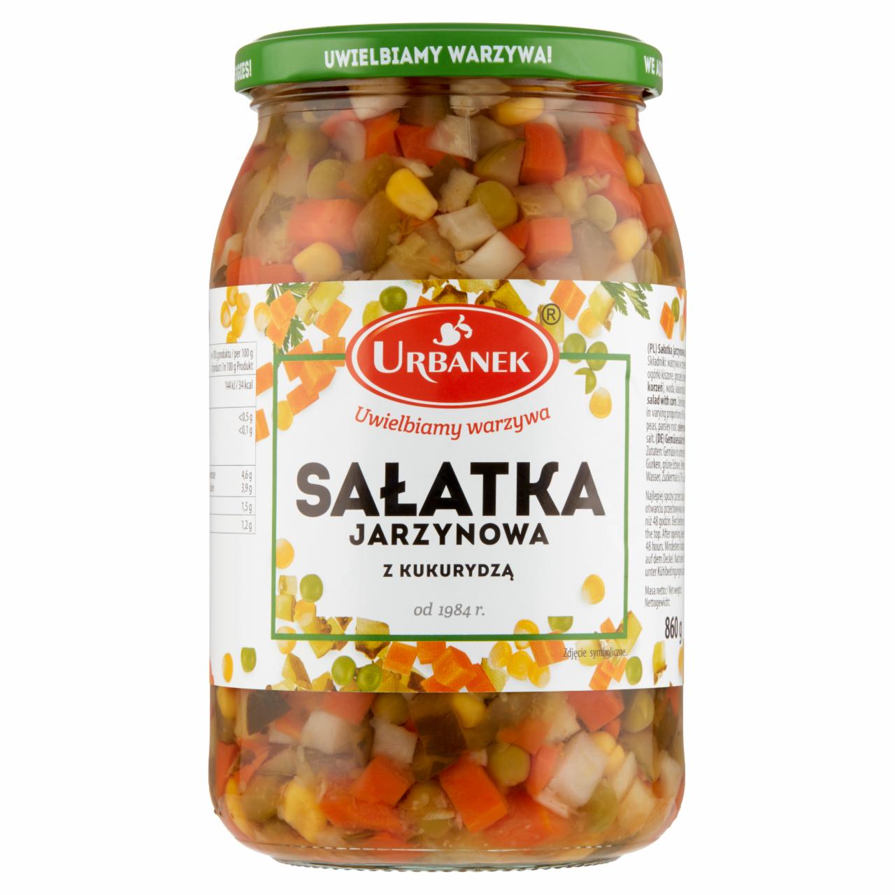 Zdjęcia - Urbanek Sałatka jarzynowa z kukurydzą 860 g