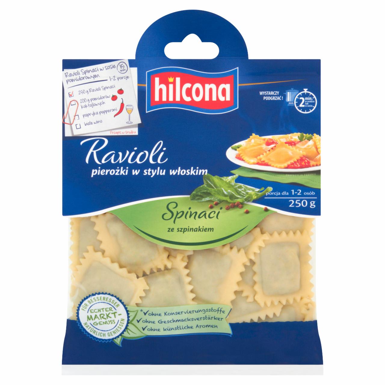 Zdjęcia - Hilcona Ravioli ze szpinakiem 250 g