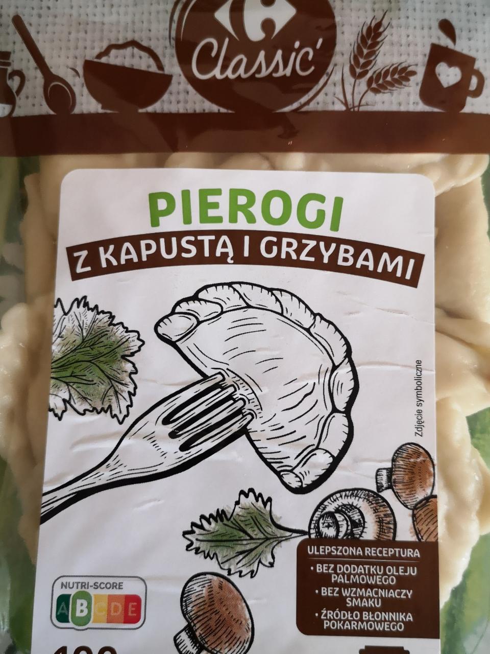 Zdjęcia - Pierogi z kapustą i pieczarkami Carrefour Classic