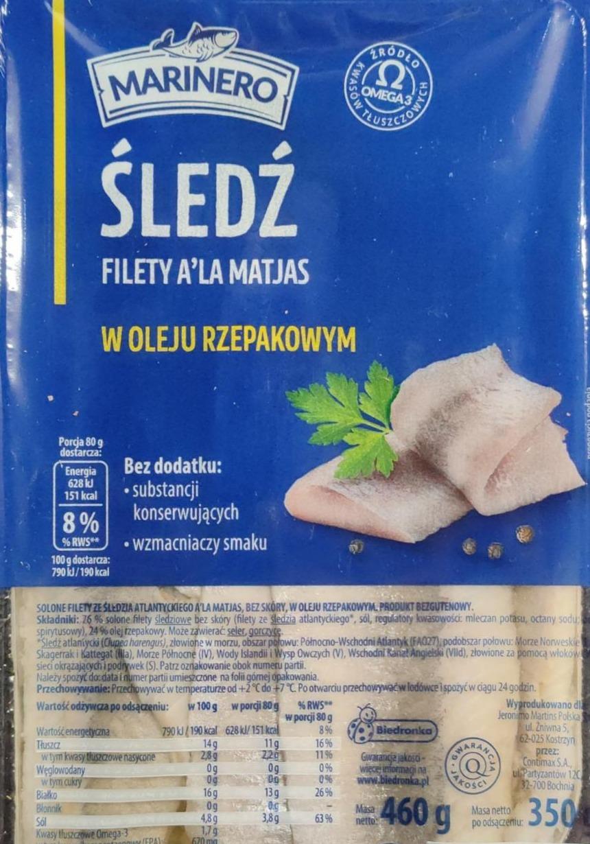 Zdjęcia - Śledź filety a'la matjas w oleju rzepakowym Marinero