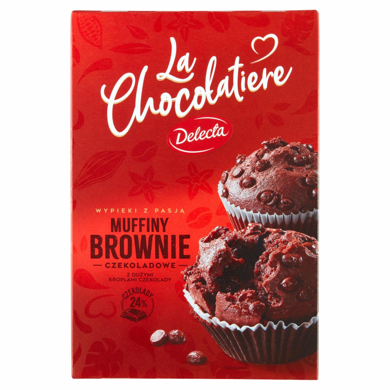 Zdjęcia - Delecta La Chocolatiere Muffiny Brownie czekoladowe mieszanka do wypieku ciasta 410 g