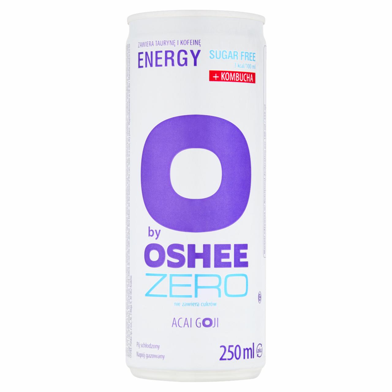 Zdjęcia - Oshee O by Oshee Zero Gazowany napój energetyzujący o smaku jagód acai-goji 250 ml