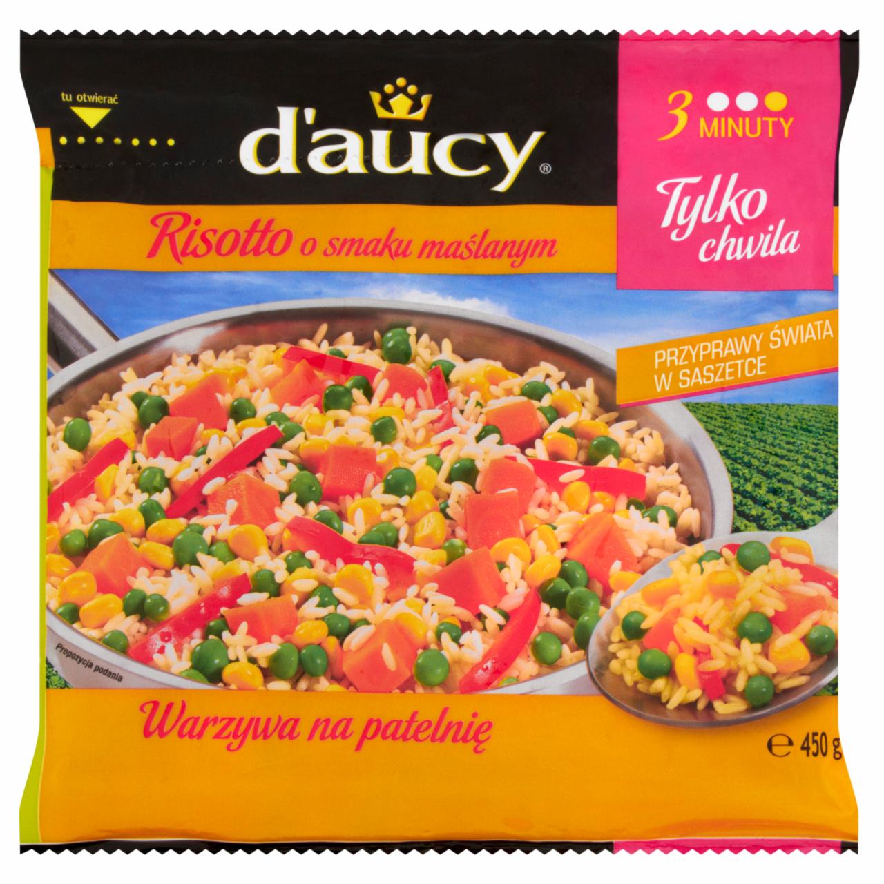 Zdjęcia - d'aucy 3 minuty Tylko chwila Warzywa na patelnię Risotto o smaku maślanym 450 g