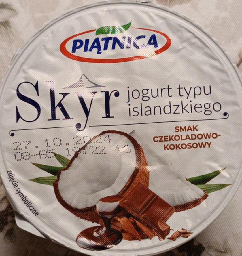 Zdjęcia - Skyr jogurt typu islandzkiego smak czekoladowo kokosowy Piątnica