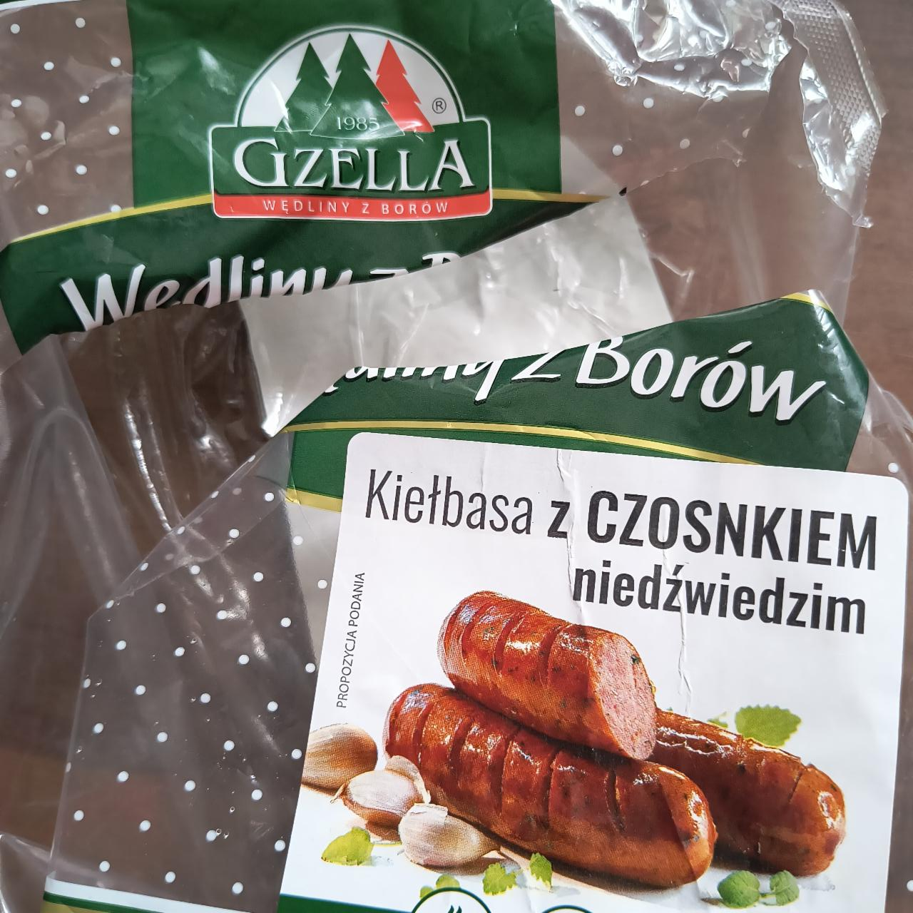 Zdjęcia - Wędliny z borów kiełbasa z czosnkiem niedźwiedzim Gzella