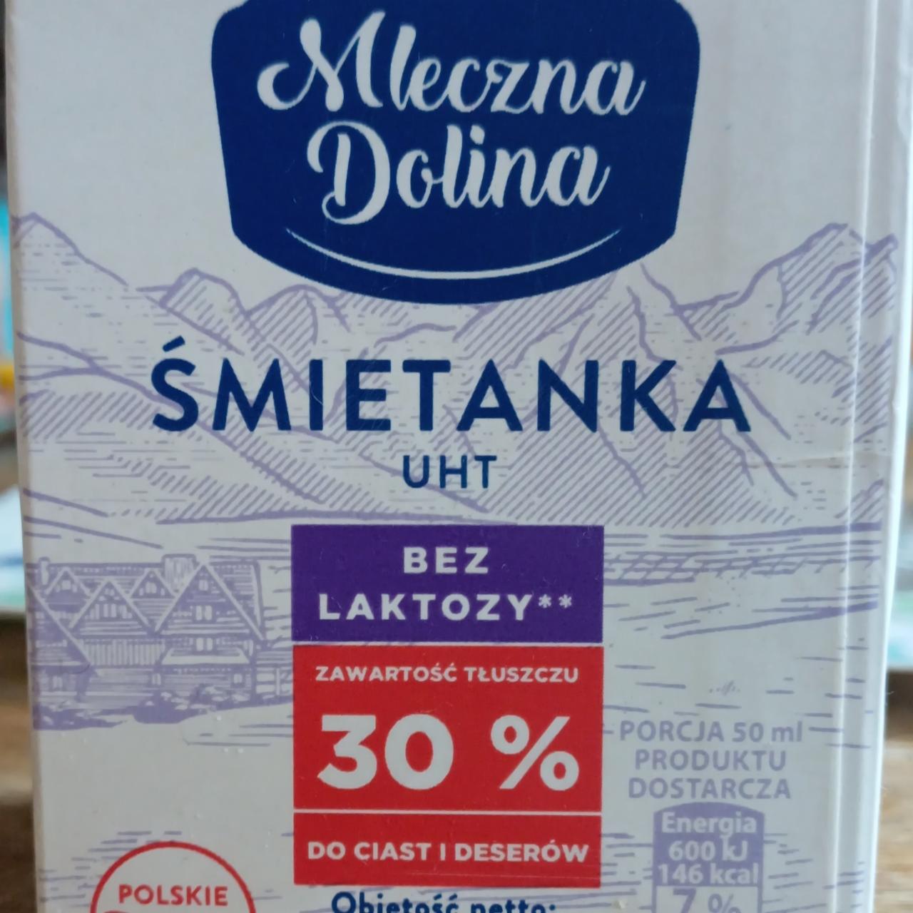 Zdjęcia - Śmietana kremowa UHT 30% Mleczna Dolina