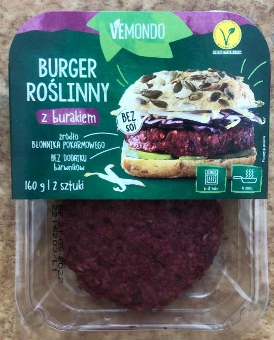 Zdjęcia - Burger Roślinny z burakiem Vemondo