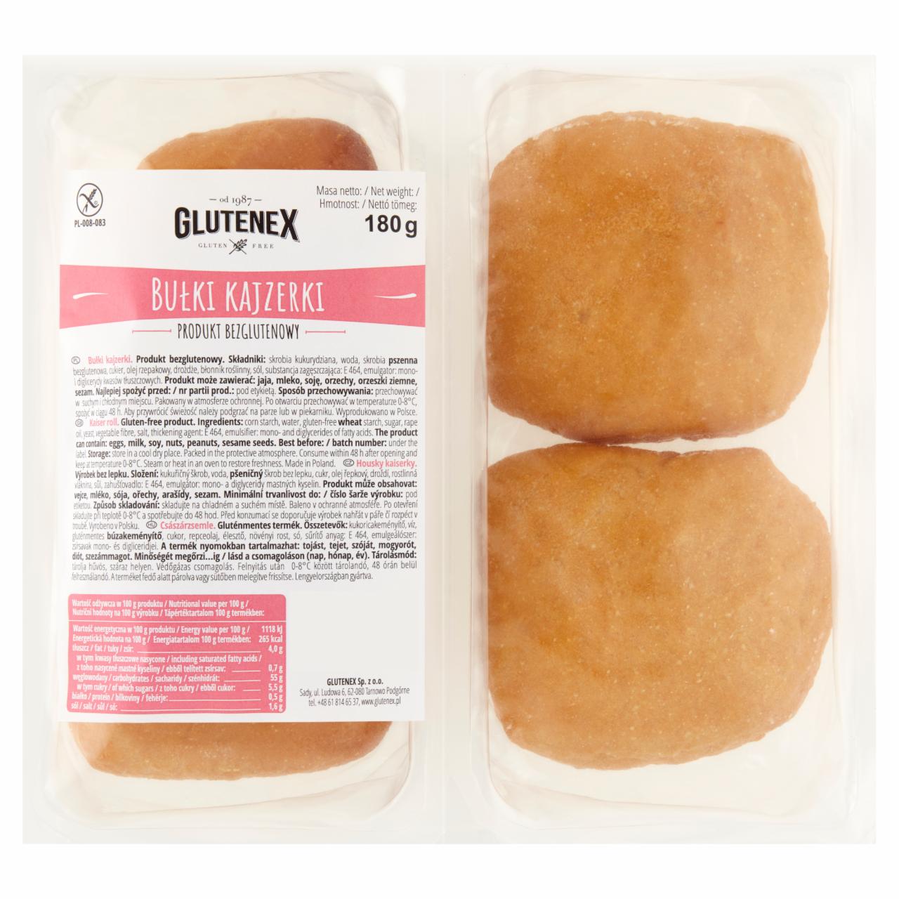 Zdjęcia - Glutenex Bułki kajzerki 180 g