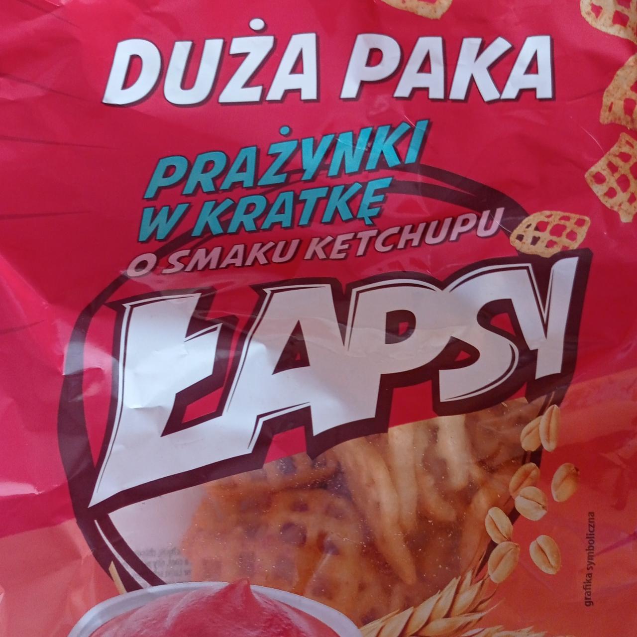 Zdjęcia - Prażynki w kratkę o smaku ketchupu 110 g Łapsy