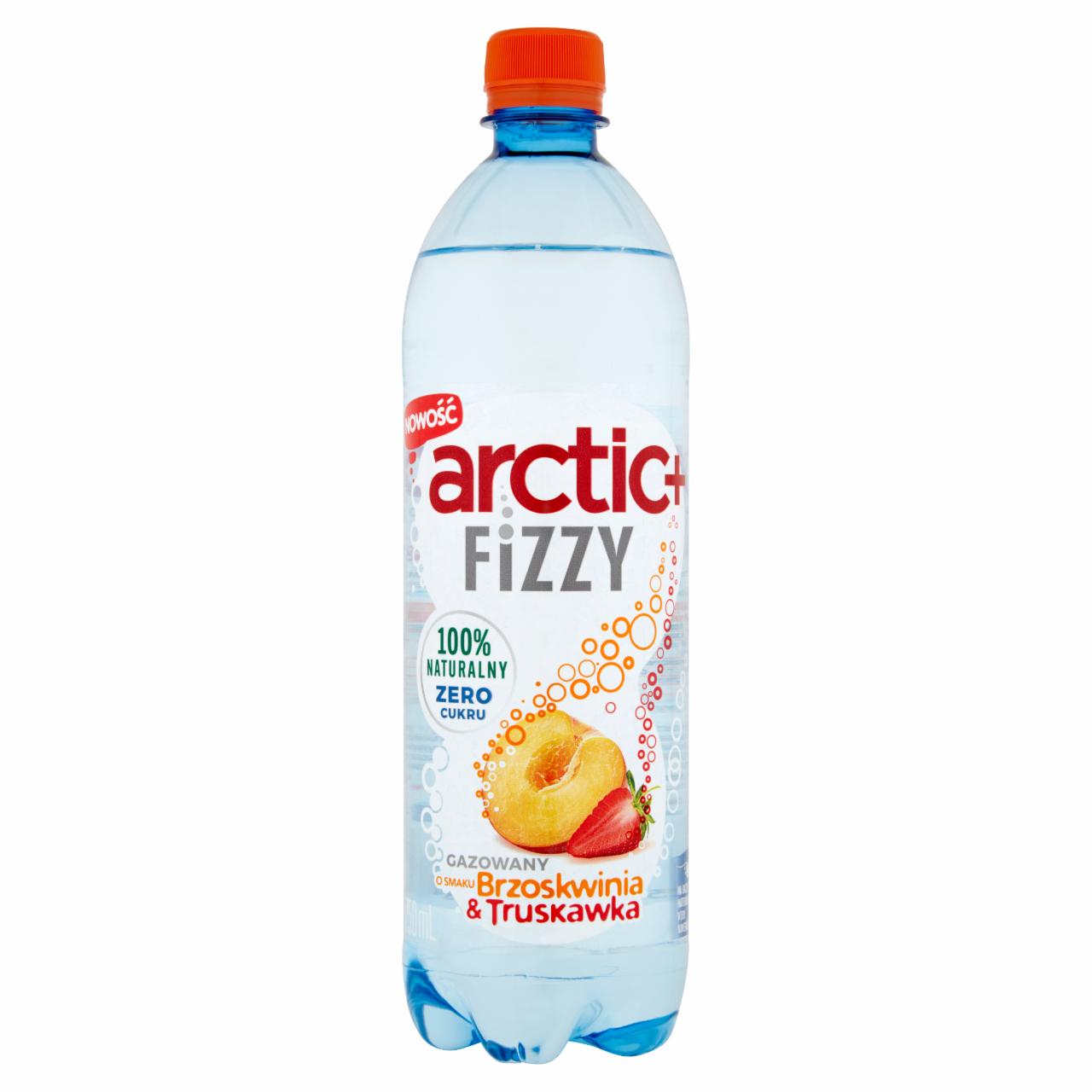 Zdjęcia - Arctic+ Fizzy Napój gazowany o smaku brzoskwinia & truskawka 750 ml