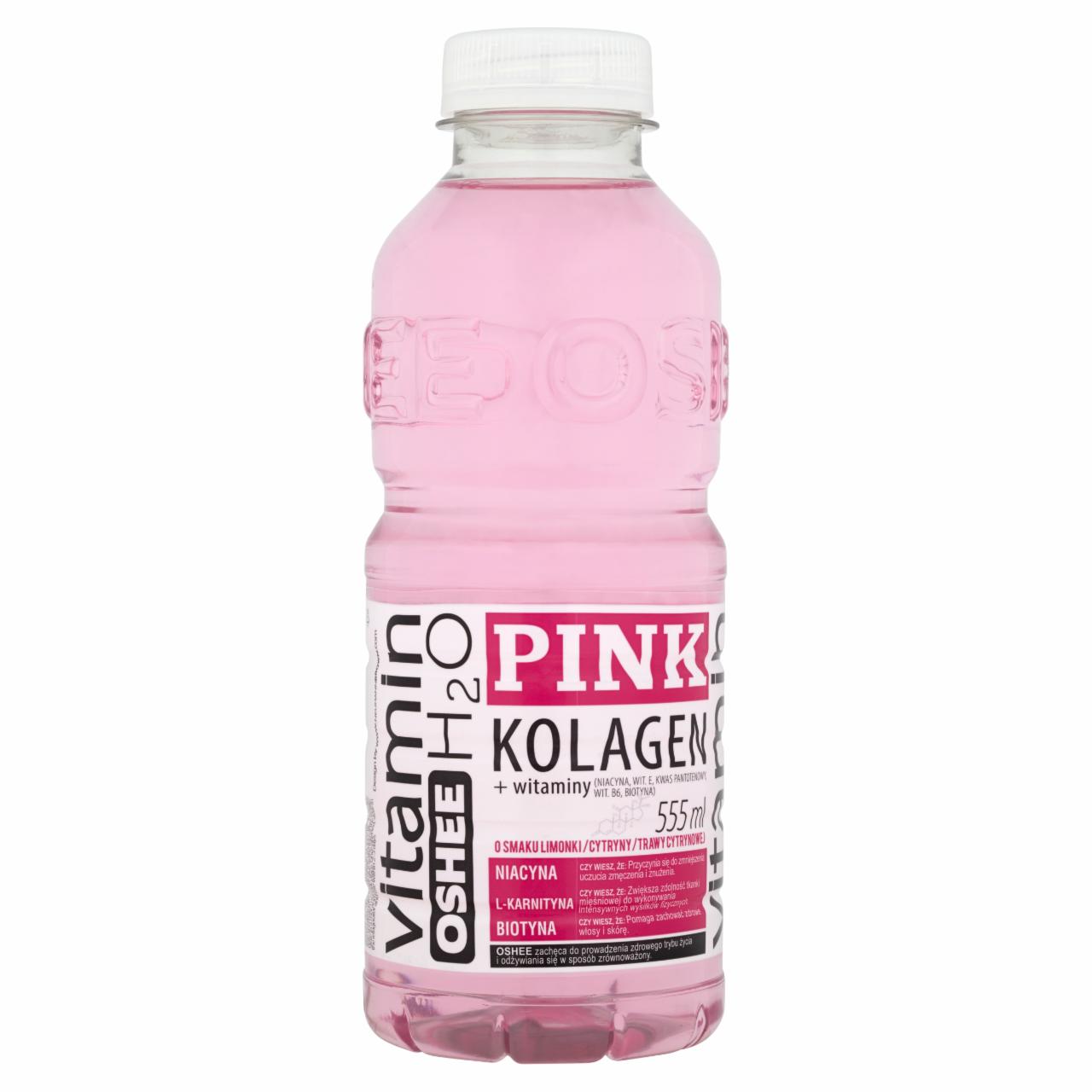 Zdjęcia - Oshee Vitamin H2O Pink Napój niegazowany o smaku limonki cytryny trawy cytrynowej 555 ml