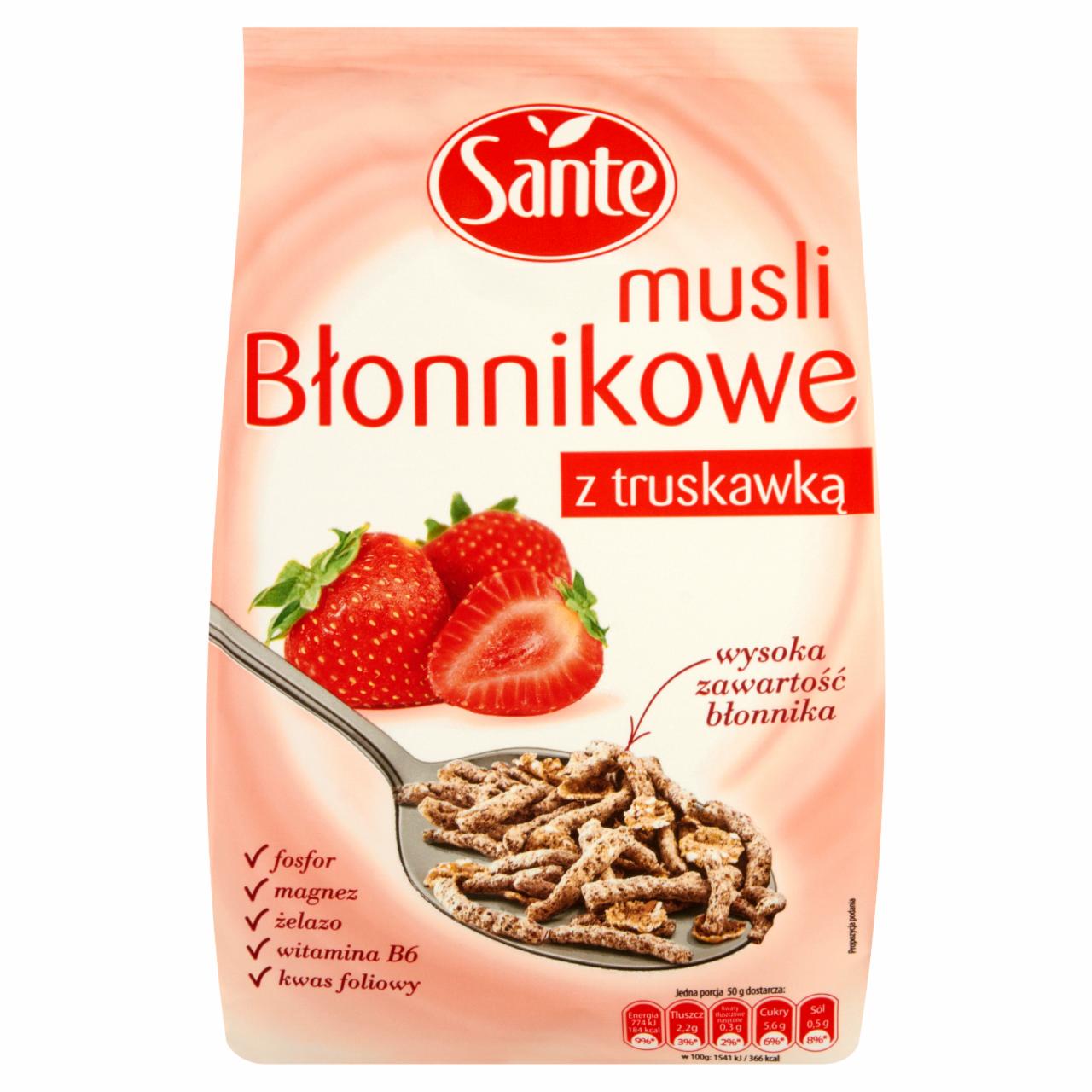 Zdjęcia - Sante Musli błonnikowe z truskawką 200 g