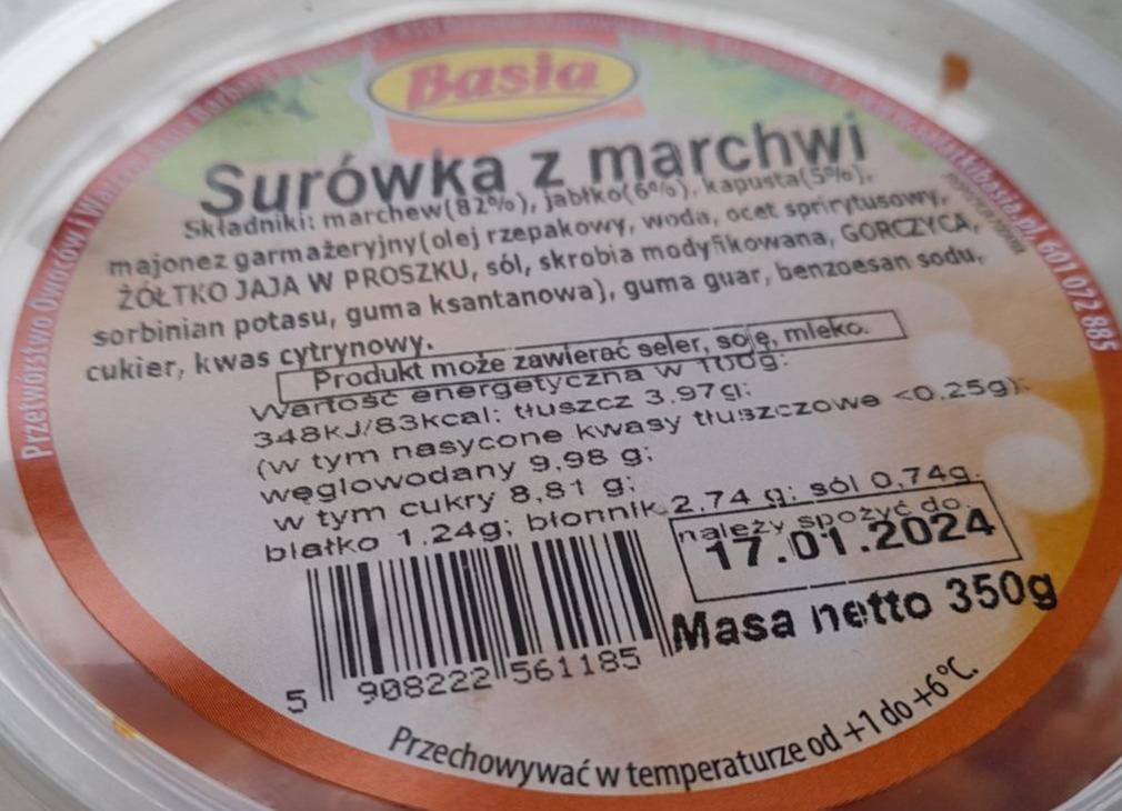 Zdjęcia - Surówka z marchwi Basia