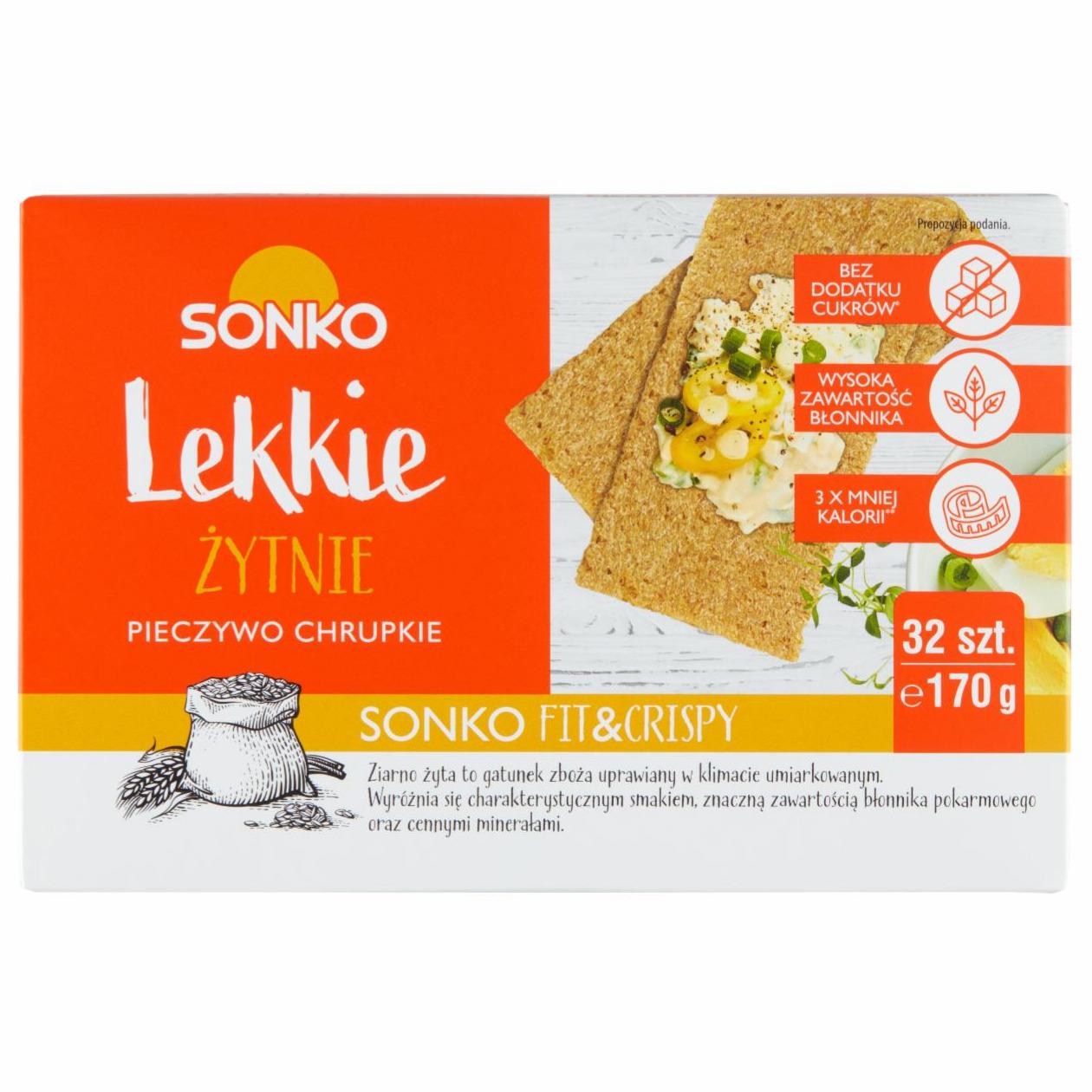 Zdjęcia - Pieczywo chrupkie lekkie żytnie 170 g Sonko