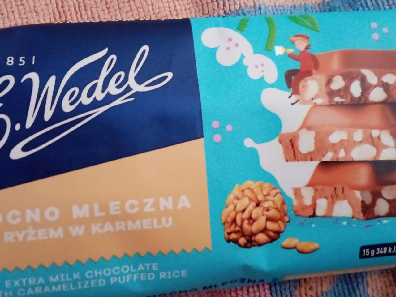 Zdjęcia - E. Wedel Czekolada mocno mleczna z ryżem w karmelu 90 g