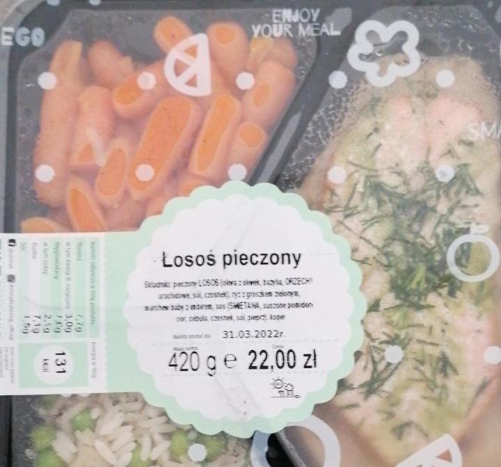 Zdjęcia - Łosoś pieczony z ryżem i marchewka Ślimak food service