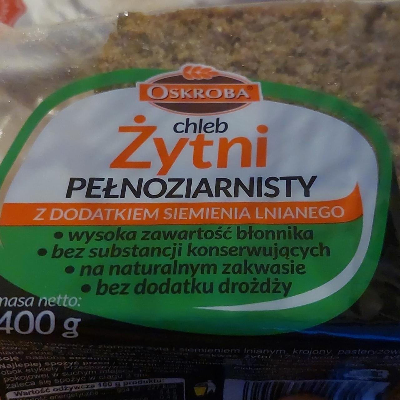 Zdjęcia - Chleb żytni pełnoziarnisty z dodatkiem siemienia lnianego Oskroba